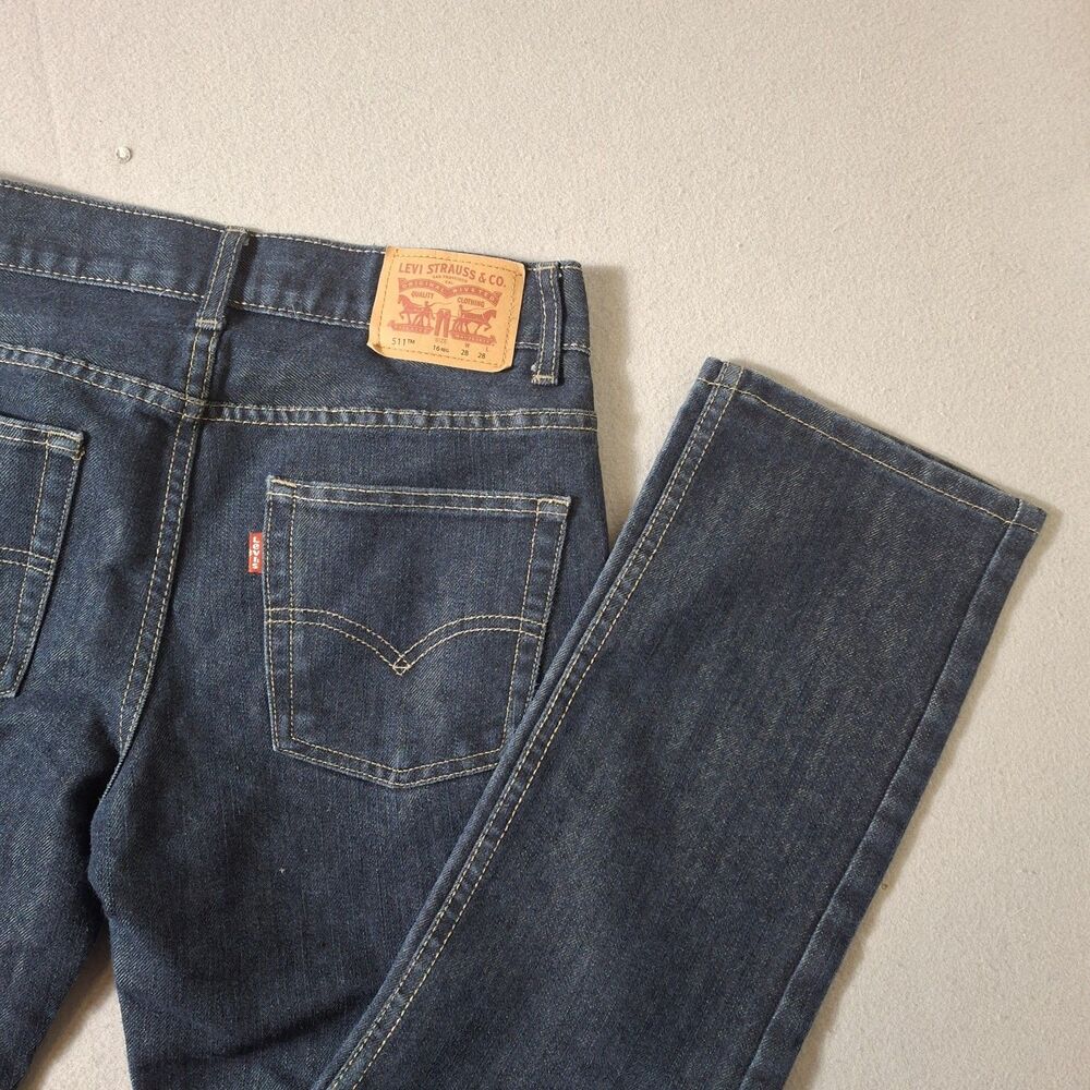 Levi's 511 Jeans Women's Size 16 Reg or 28x28 Dark Wash Performance Slim Fit